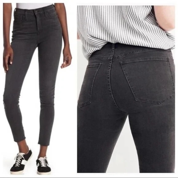 Madewell • 10” High Riser Skinny Jeans Washed Black - Picture 1 of 7